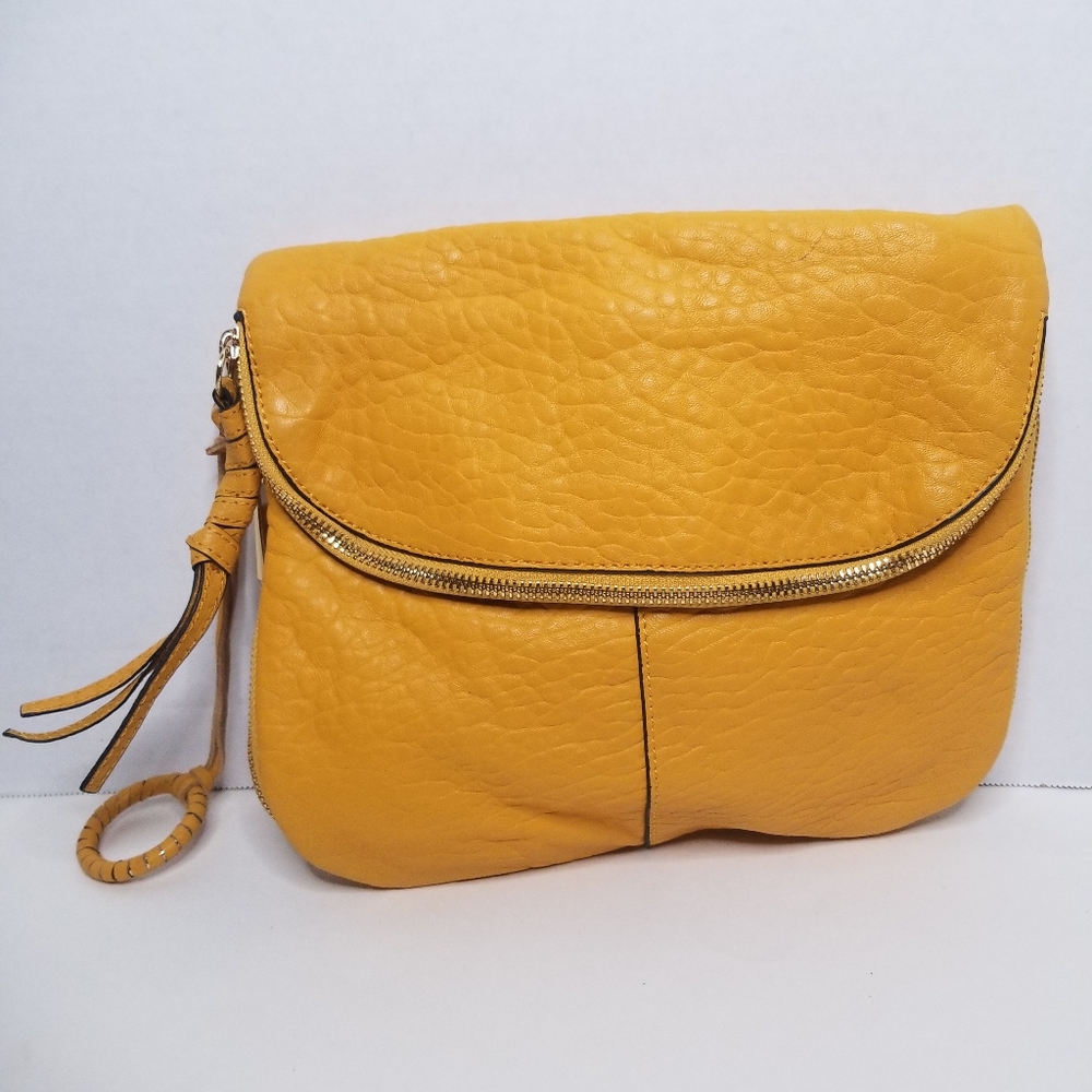 Vince Camuto Lamb Leather Handbag Sunglow Expandable